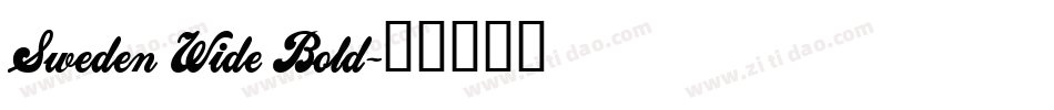 Sweden Wide Bold字体转换